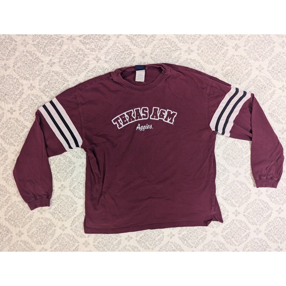 Y2K Texas A&M Aggies Rugby Polo Mens‎ 2XL Color Block Spellout Embroidered Logo